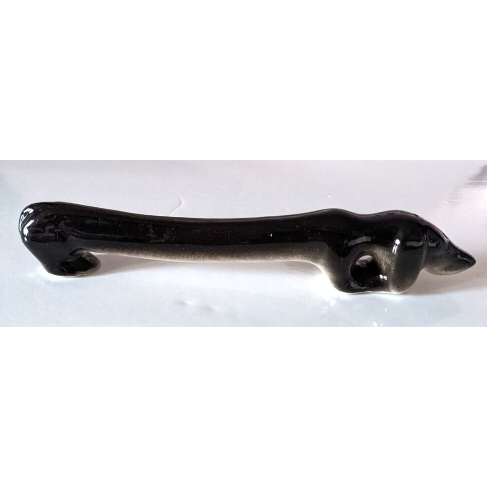 Vintage Dachshund Wiener Dog Porcelain Figurine Pepper Shaker Brown 9*1.5*1 in.